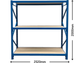 Longspan Retail Shelving Starter Bay With 3 Levels