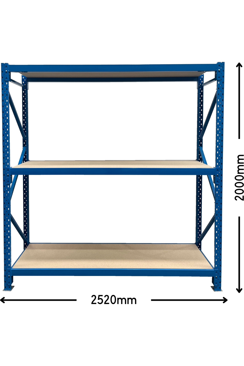 Longspan Retail Shelving Starter Bay With 3 Levels