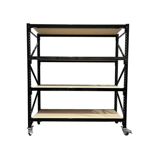ReadyRack Black Mobile Shelving with Chipboard