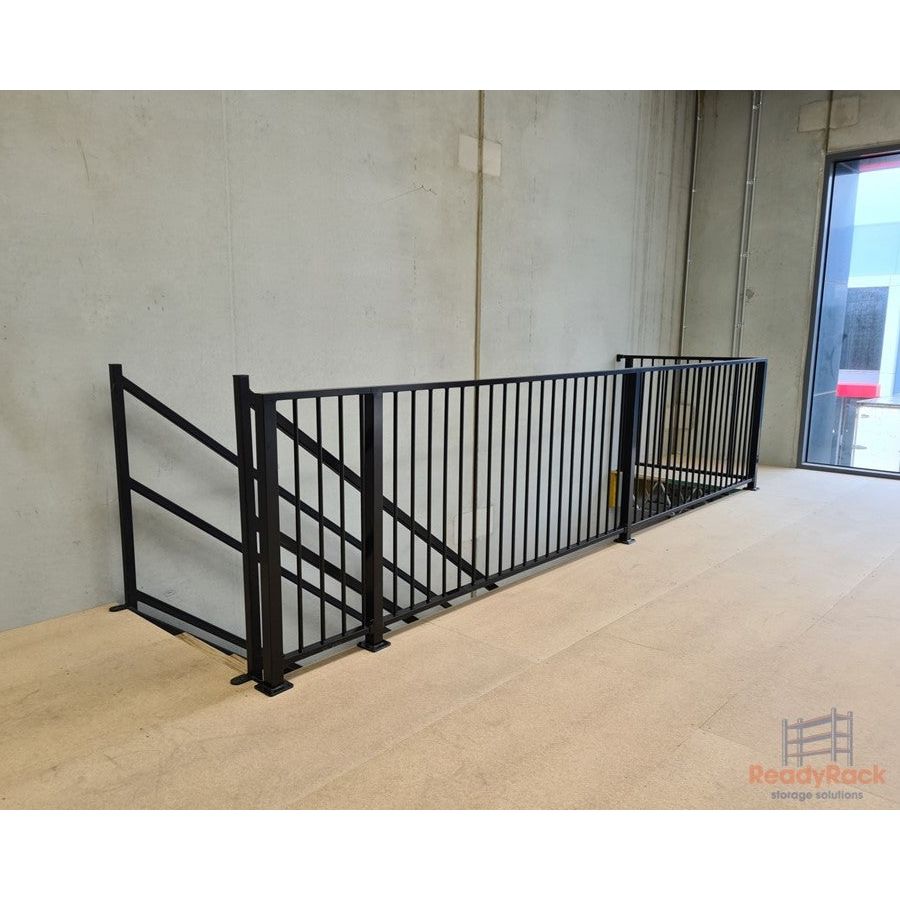 ReadyRack Balustrade Flange Corner Post for Mezzanine Floor