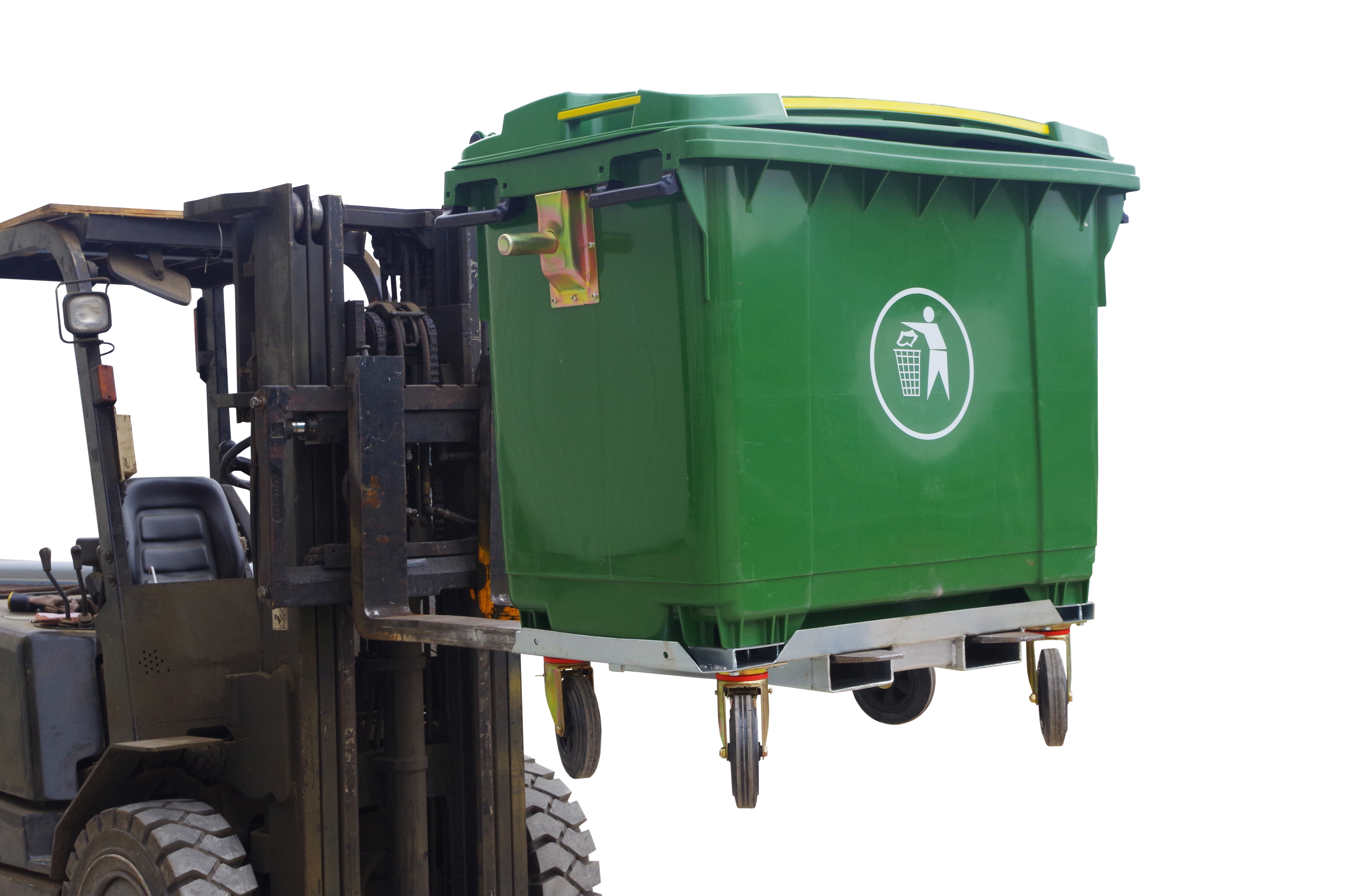 Rotating Plastic Bin with Base for Forklift