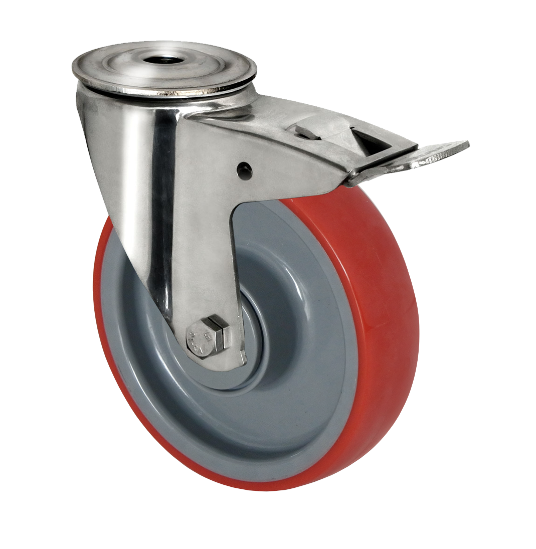 Thermoplastic Polyurethane Stainless Steel Castor 100mm