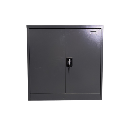 2 Door Lockable Cabinet - Half Height - Graphite Ripple
