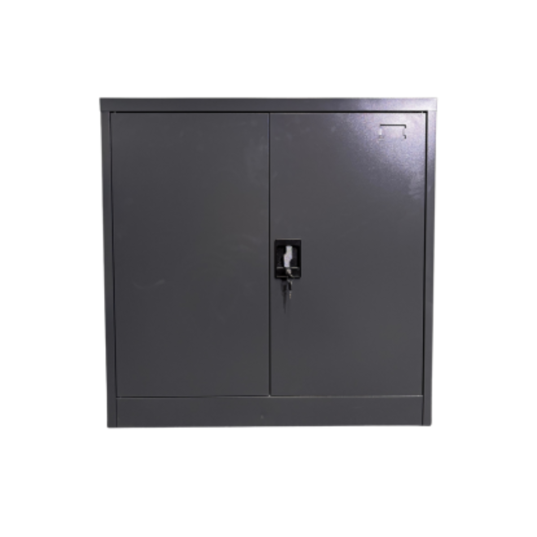 2 Door Lockable Cabinet - Half Height - Graphite Ripple