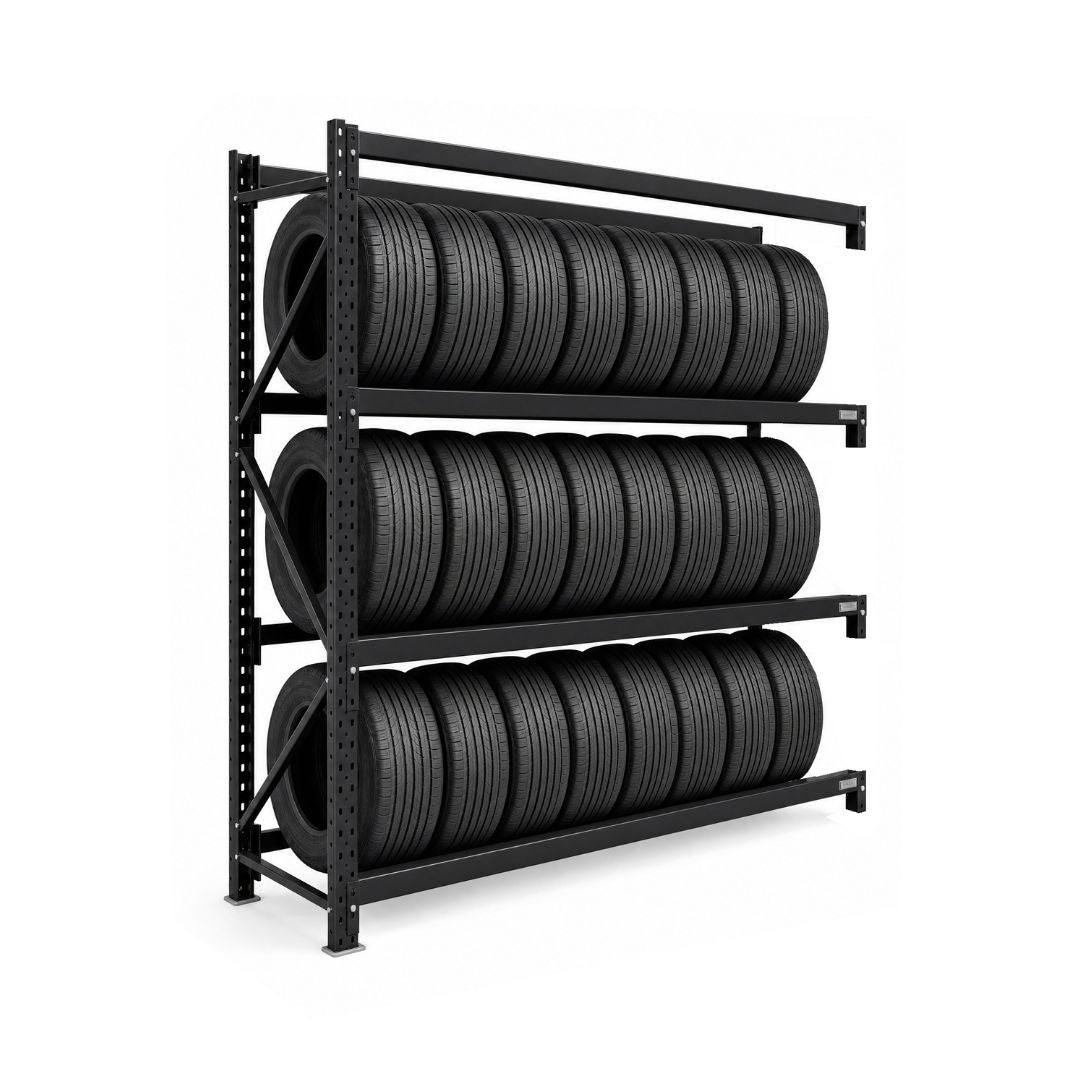 Tyre Rack 4 Levels Blaack Add on bay