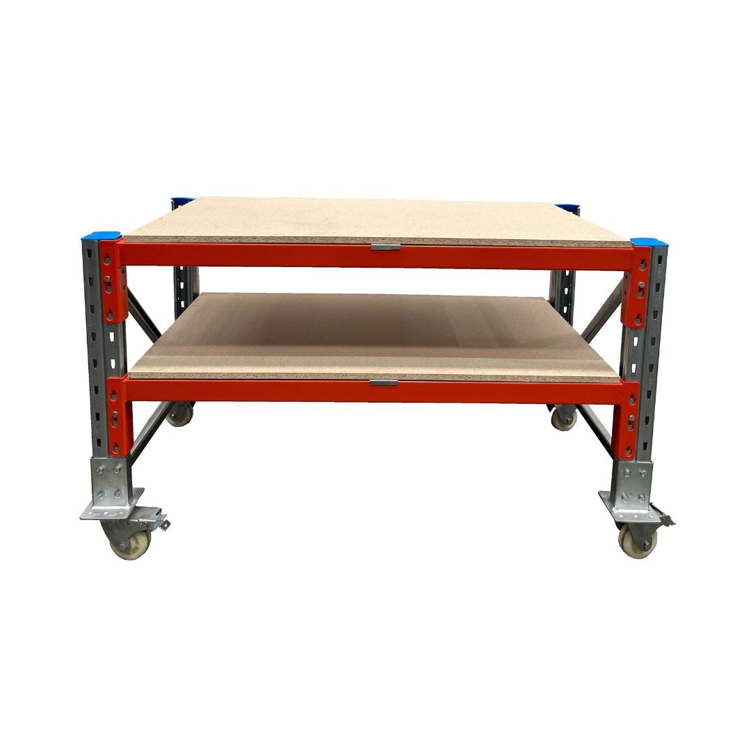 ReadyRack Pallet Racking Workbench 1550mm second level on castors