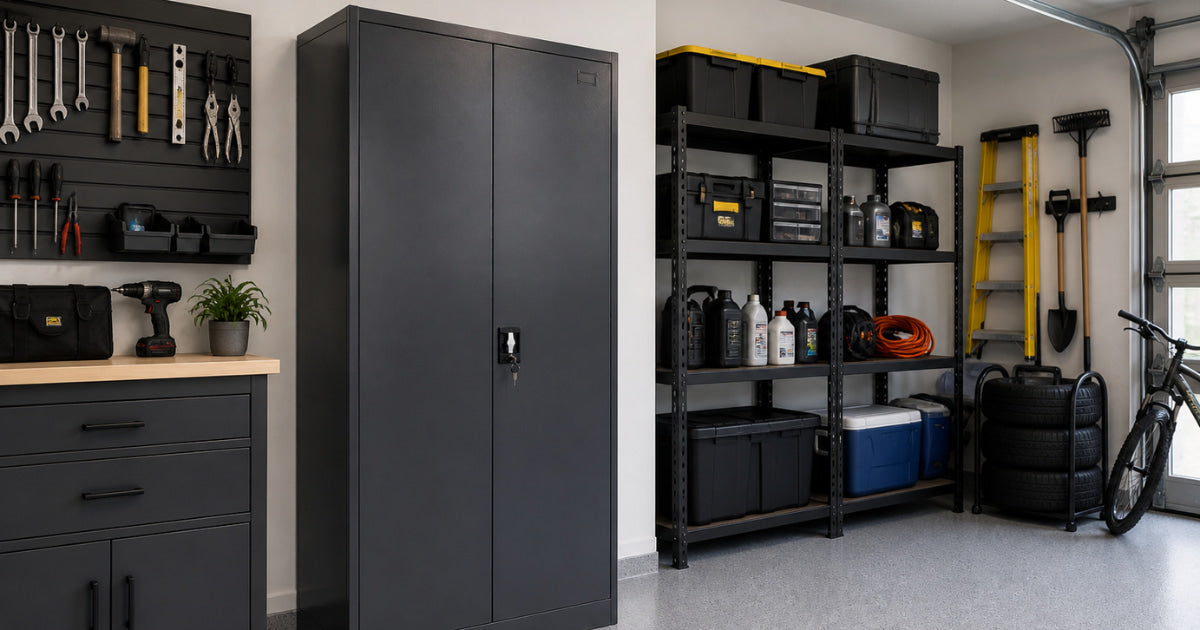 Can I put a storage cabinet in my garage?