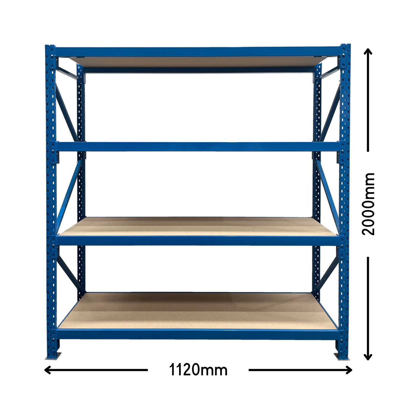 Longspan Retail Shelving Starter Bay With 4 Levels