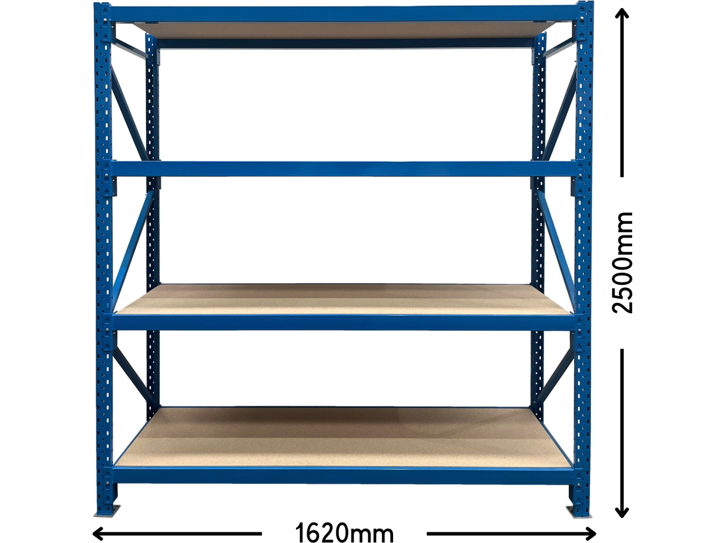 Longspan Retail Shelving Starter Bay With 4 Levels