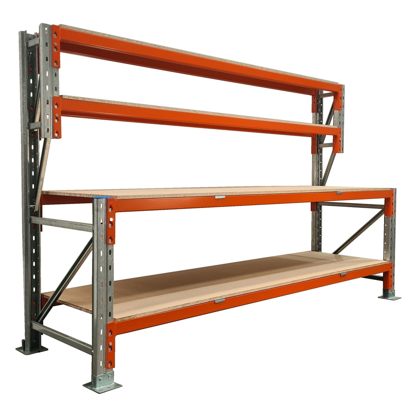 Pallet Racking Work Station 2770 with 2 Shelves, 1829H