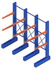 Heavy Duty Cantilever Racking Three Bay Run