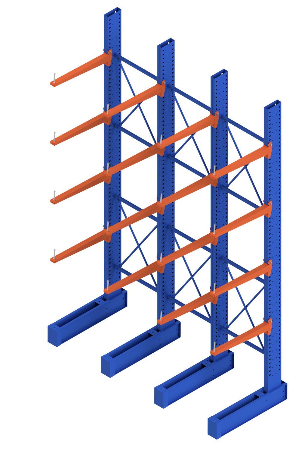 Heavy Duty Cantilever Racking Three Bay Run