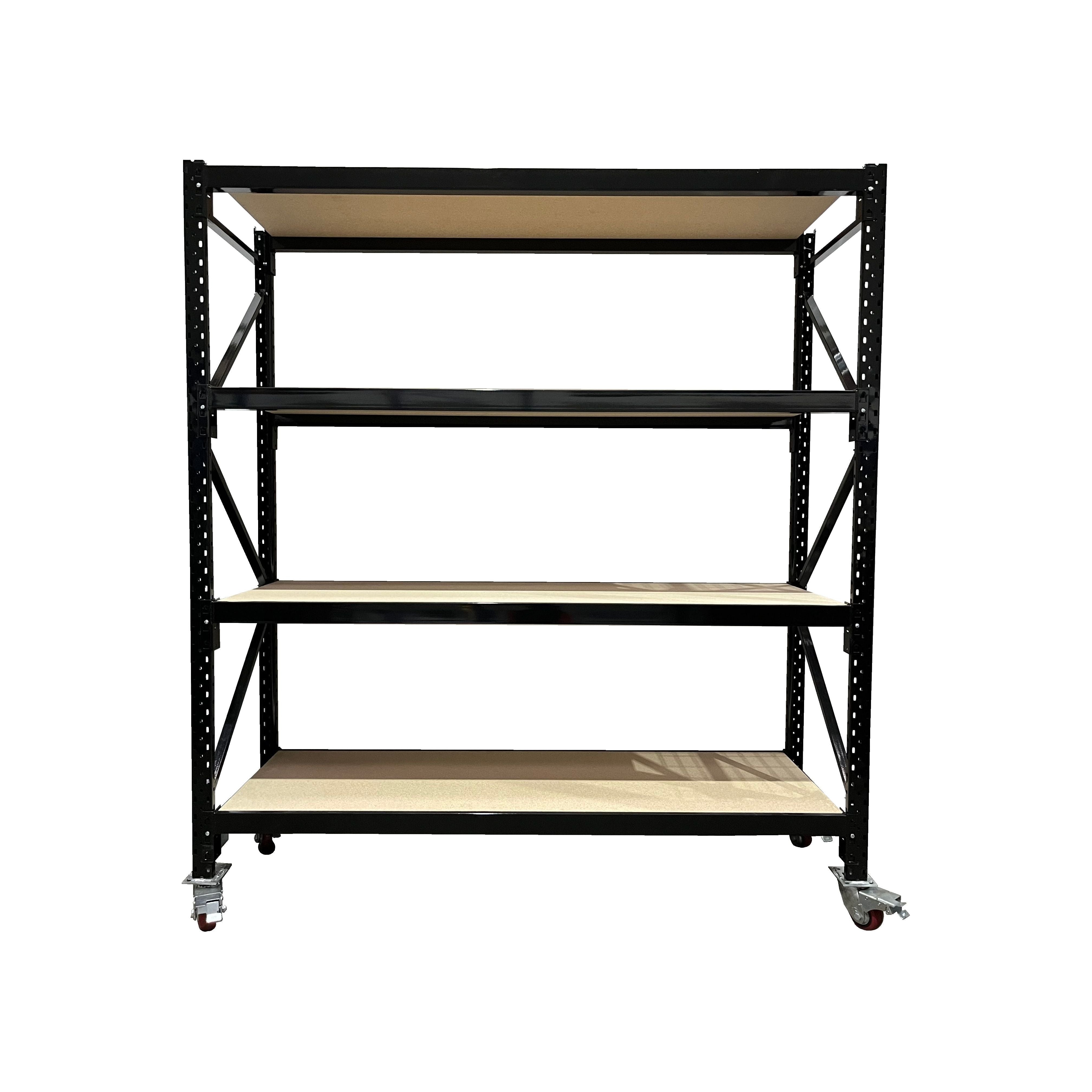 Black Mobile Shelving Chipboard | Shelving Heavy Duty