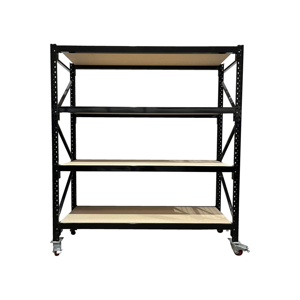 Black Mobile Shelving Chipboard | Shelving Heavy Duty