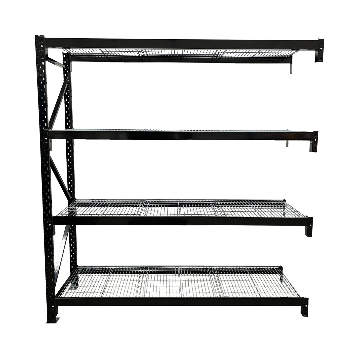 ReadyRack Black Long Span Shelving With Mesh 2000mm High Add on Bay 1800mm Wide x 600mm Deep