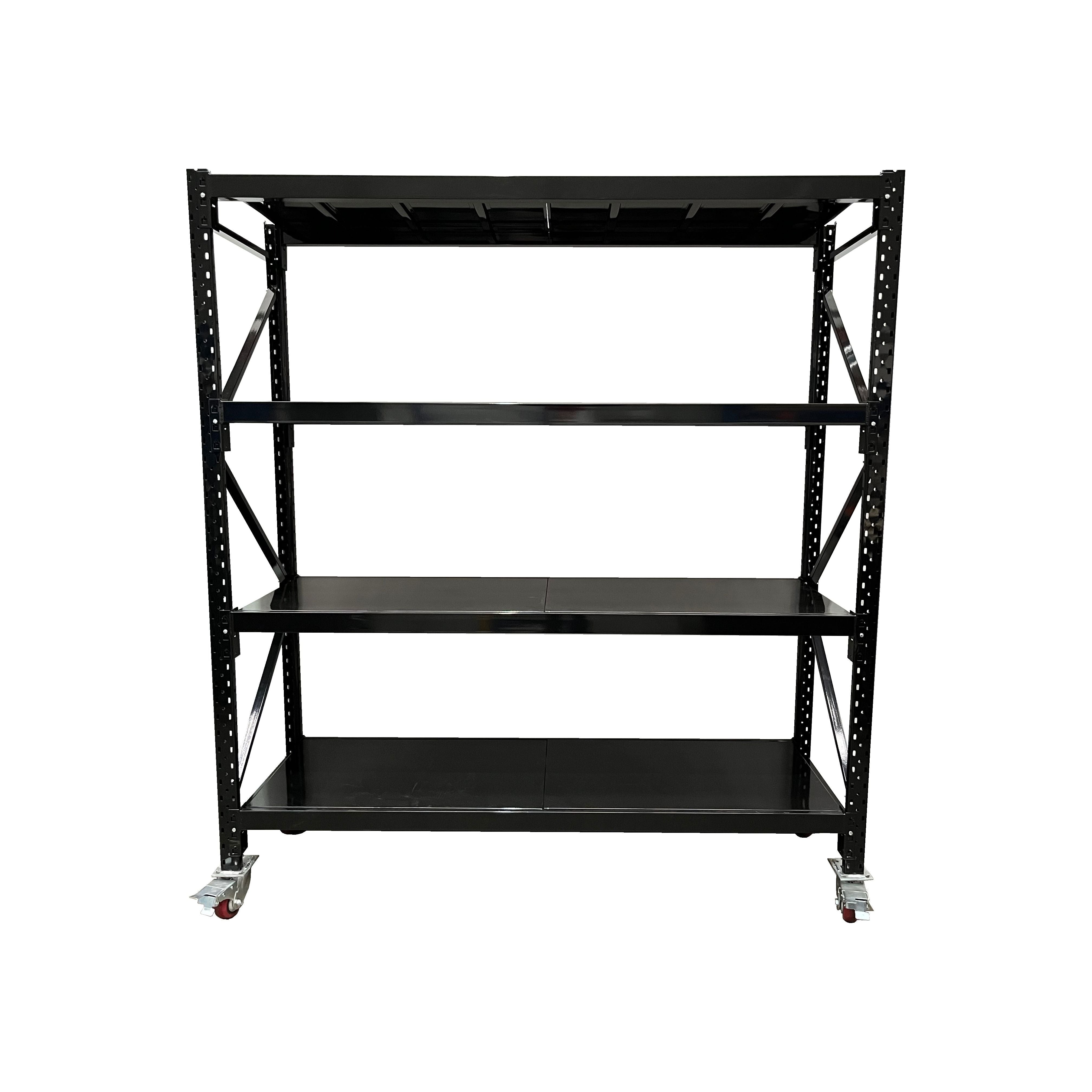 Black Mobile Steel Shelving 2150mm (h) x 1800mm (l)