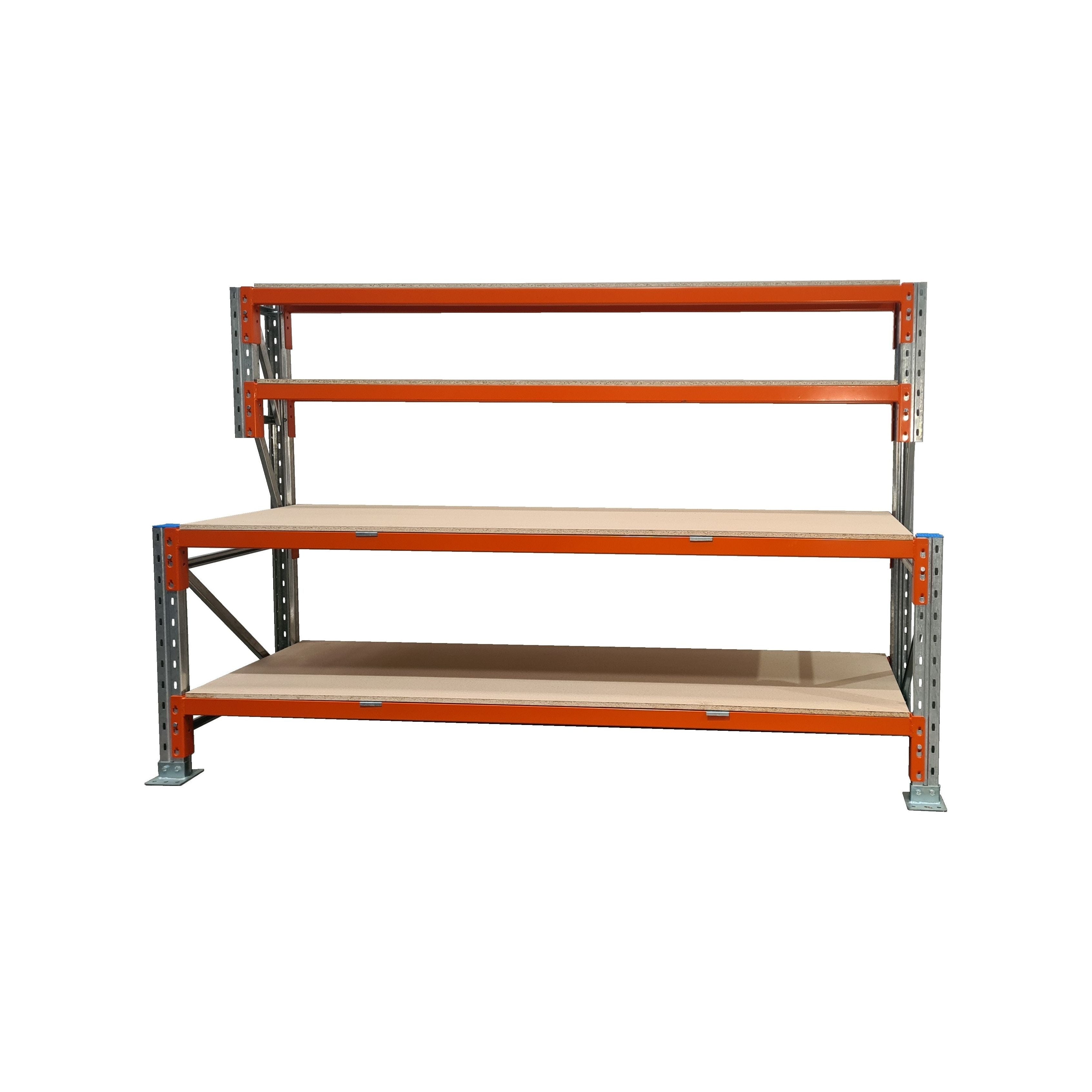 Pallet Racking Work Station 2770 With 2 Top and Bottom Shelf 1829H