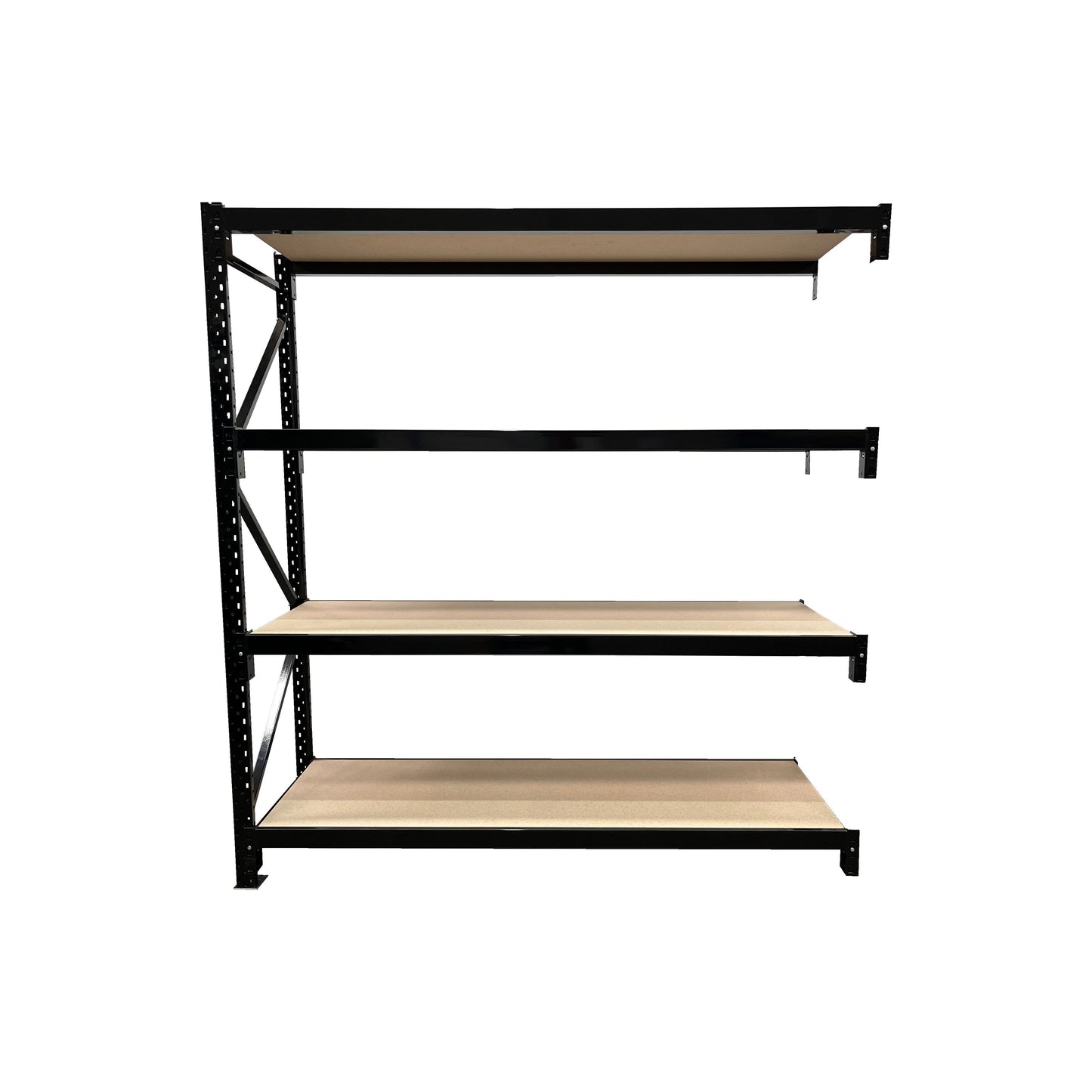 ReadyRack Black Long Span Steel Shelving with Chipboard 2000mm High Add On Bay 1800mm Wide x 600mm Deep