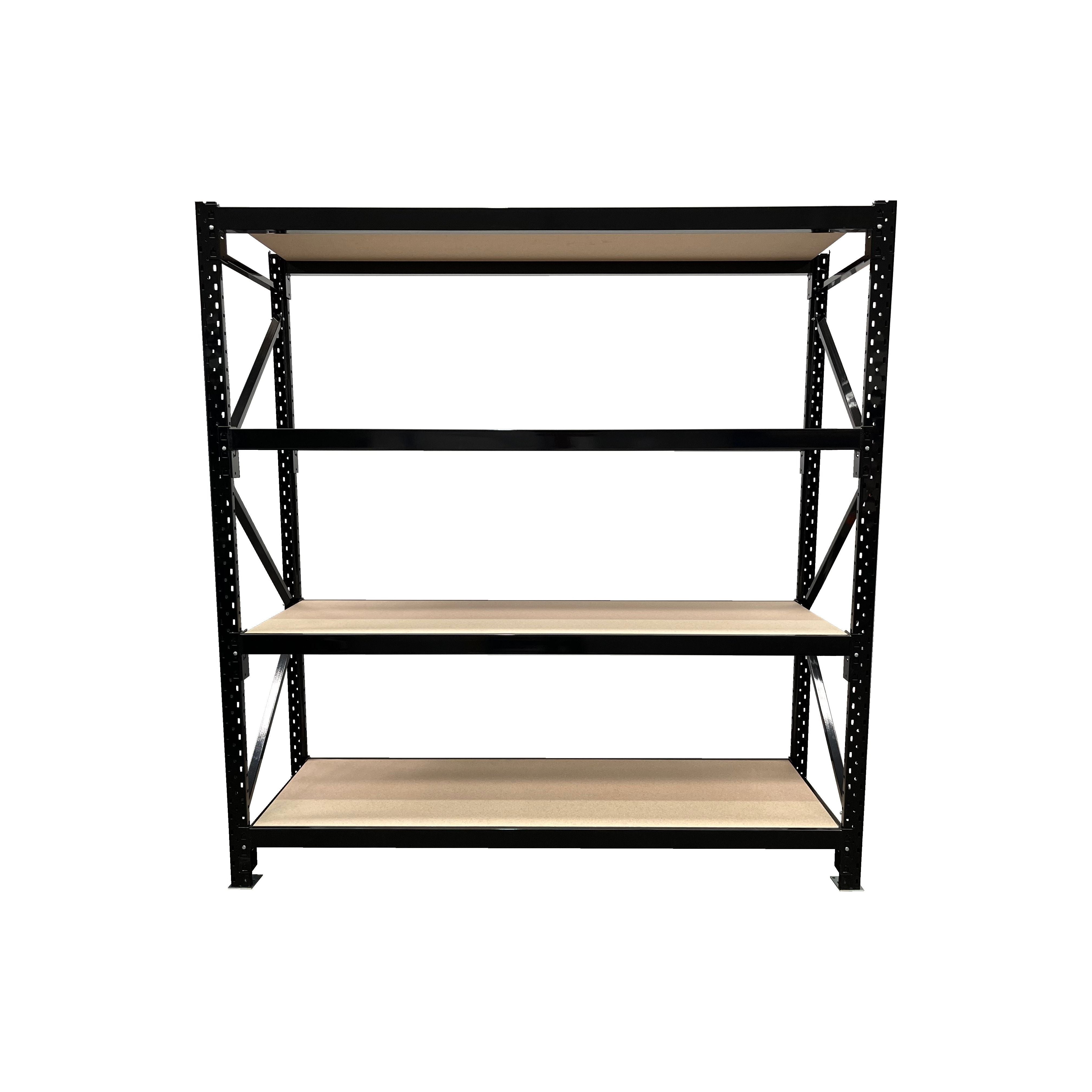 ReadyRack Black Long Span Steel Shelving with Chipboard 2000mm High Starter Bay 1800mm Wide x 600mm Deep
