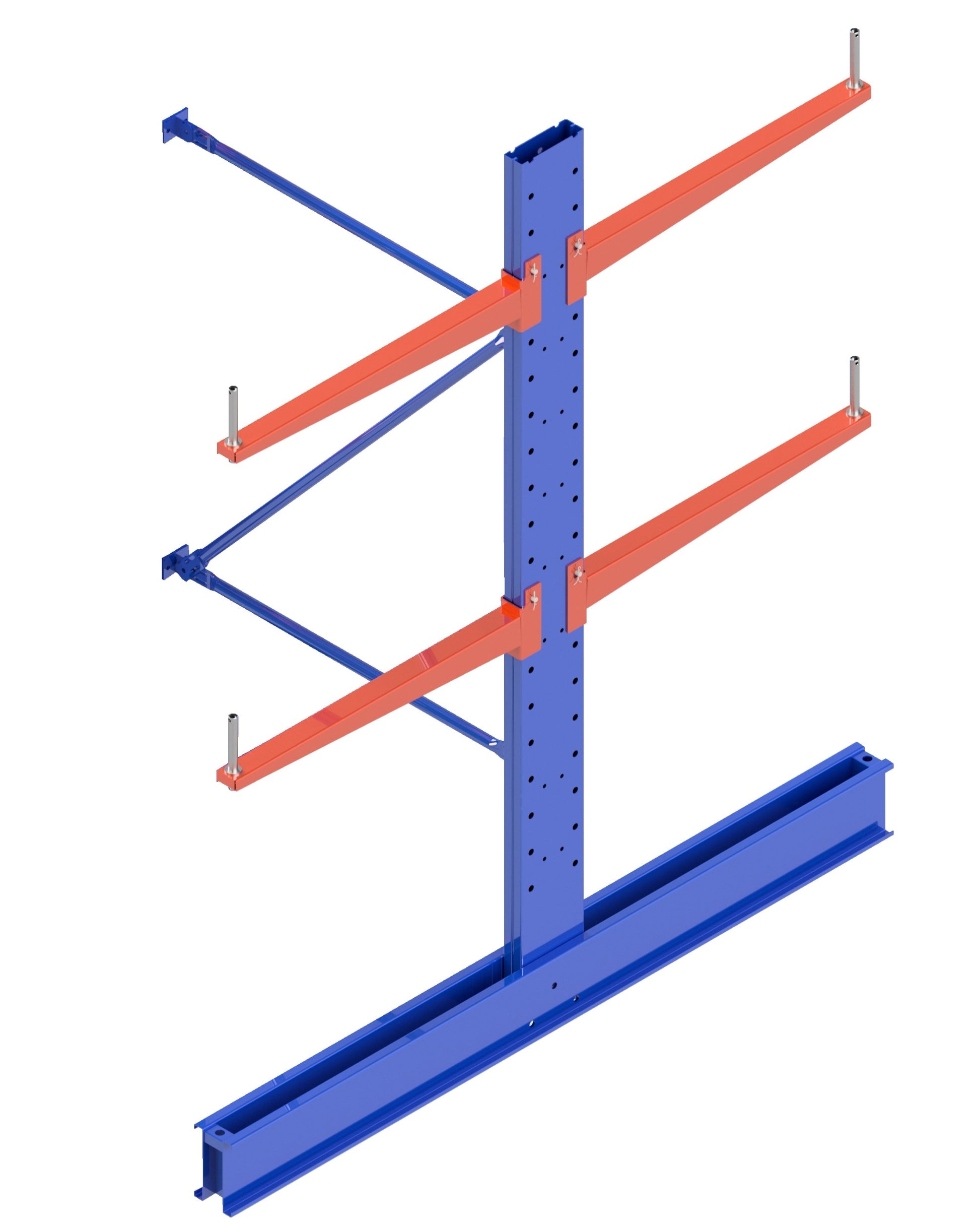 3 Link Bay Racking Medium Duty Cantilever Racking Double Sided Add On Bay