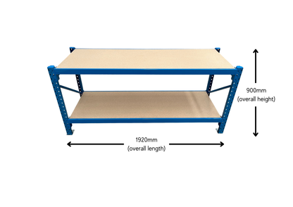 Long Span Workbench with Bottom Shelf