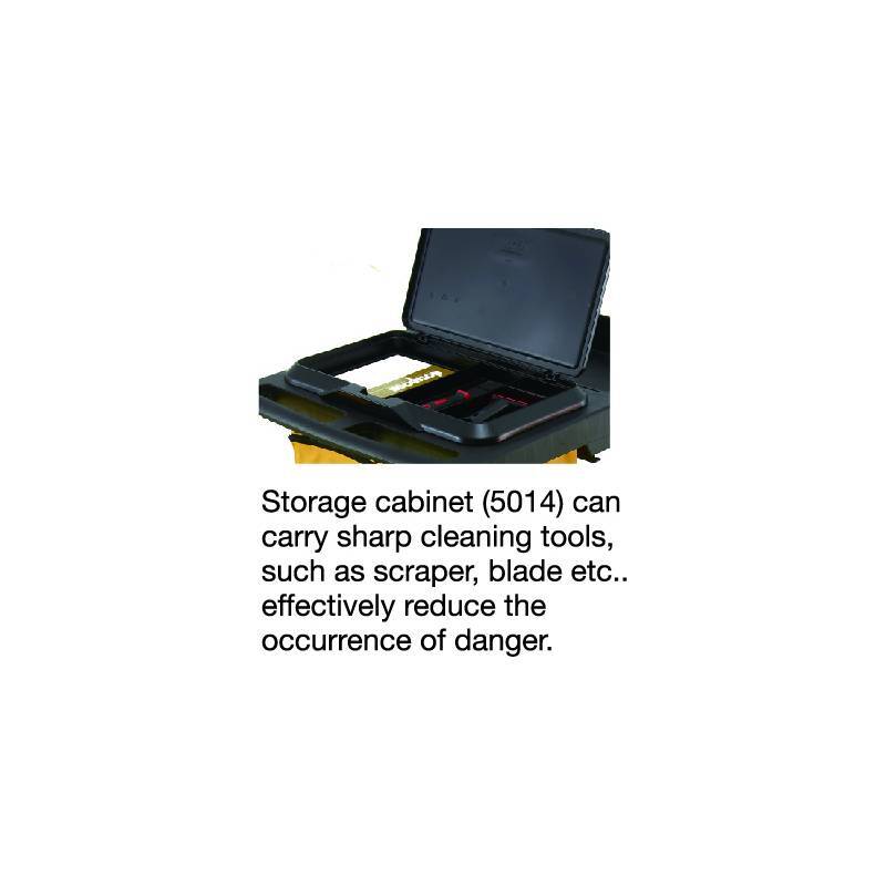 Commercial Hospitality Trolley Cleaning Cart - Black