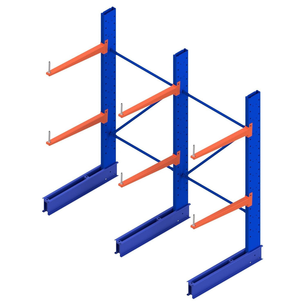 Single Horizontal Frame Racking Medium Duty Cantilever Racking 2 Bay wide Single Sided | Ready Rack