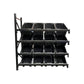 Black Long Span Shelving Package With Tubs 2000mm High Add On