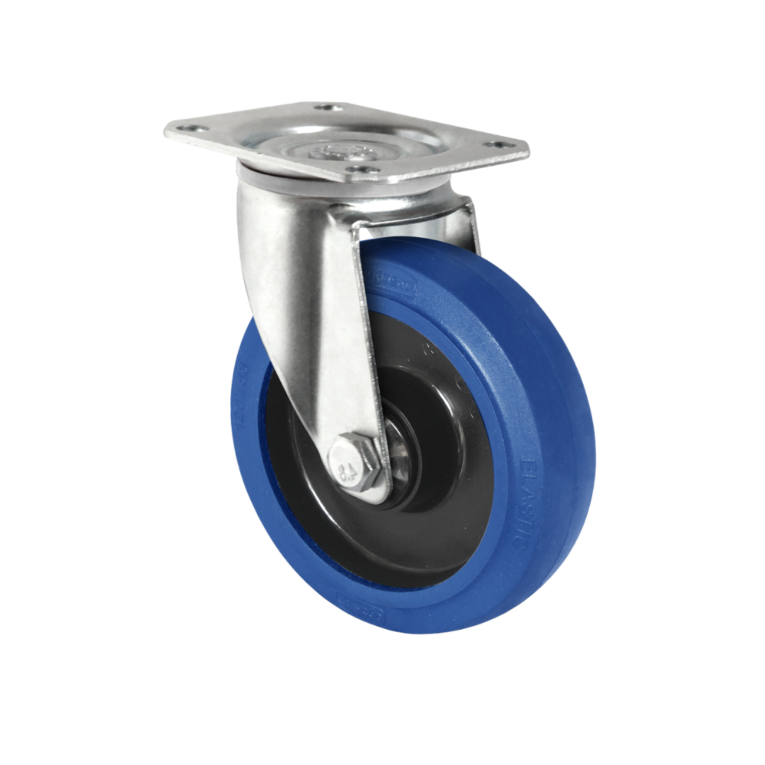 Elastic Blue Rubber Castors