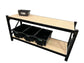 Long Span Workbench with Bottom Shelf Black