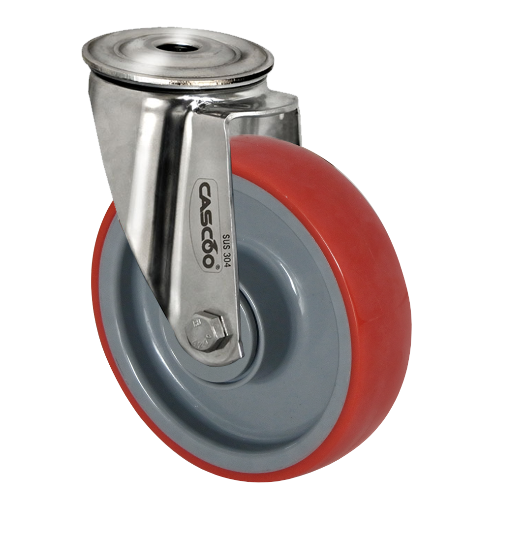 Thermoplastic Polyurethane Stainless Steel Castor 100mm