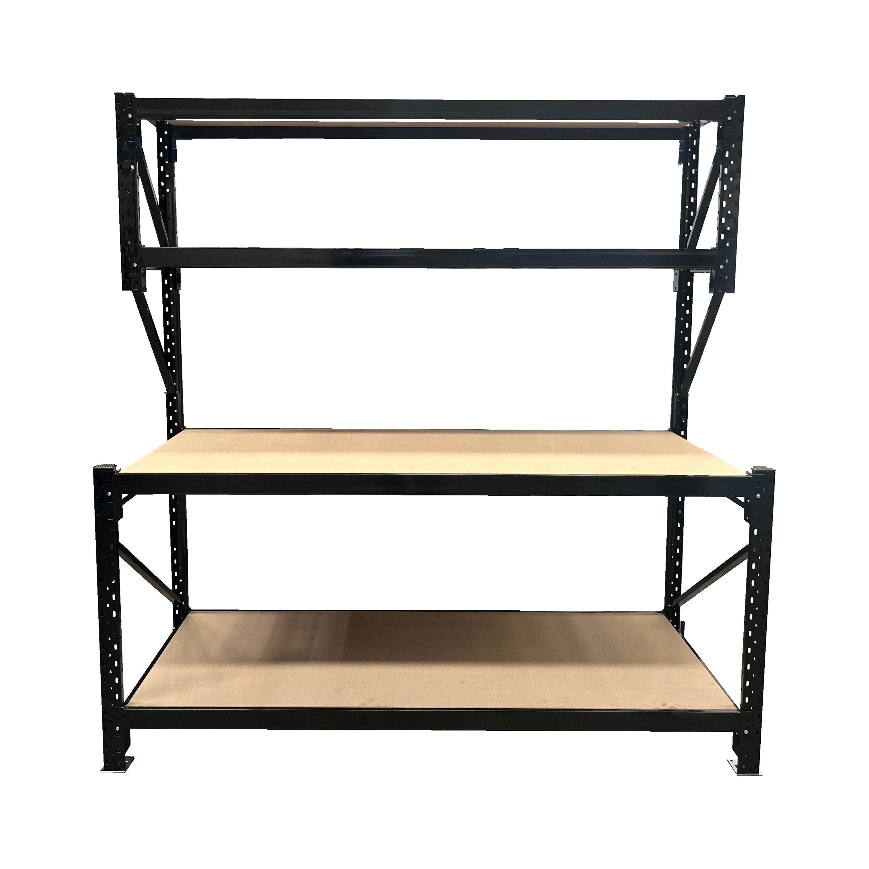 Black Long Span Workstation 2000 x1920mm | Longspan Shelving Melbourne