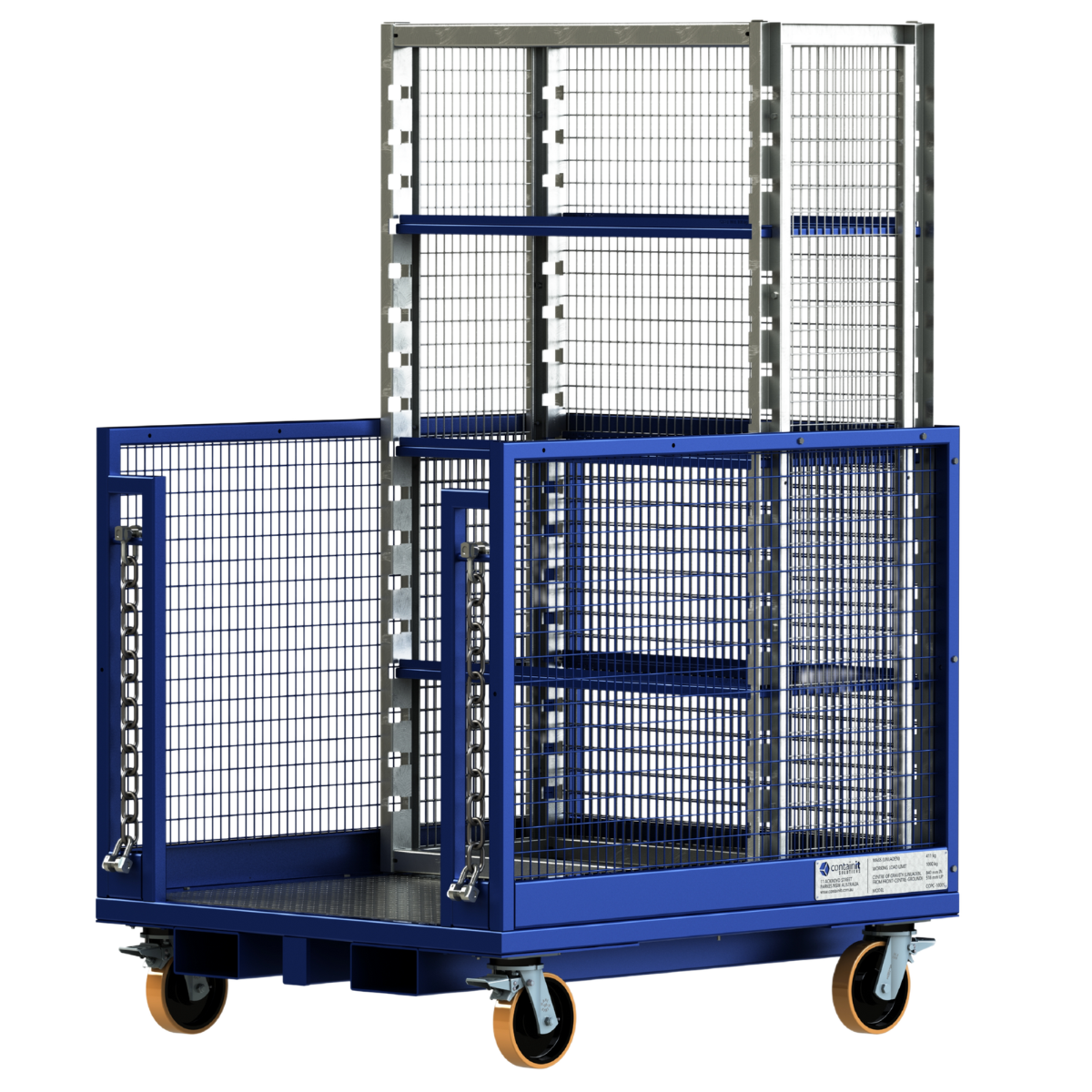 ReadyRack Order Picker Cage with Castors and Shelves