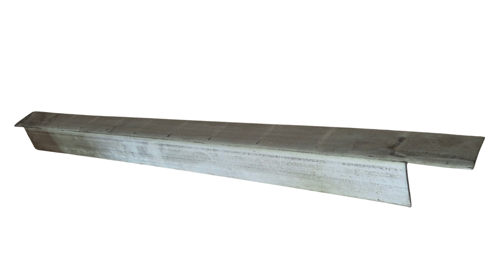 Second hand steel board support for 840mm deep frames isolated on white background for pallet racking shelving support