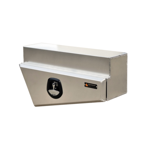 Aluminium wheel arch toolbox for driver’s side rear of ute tray