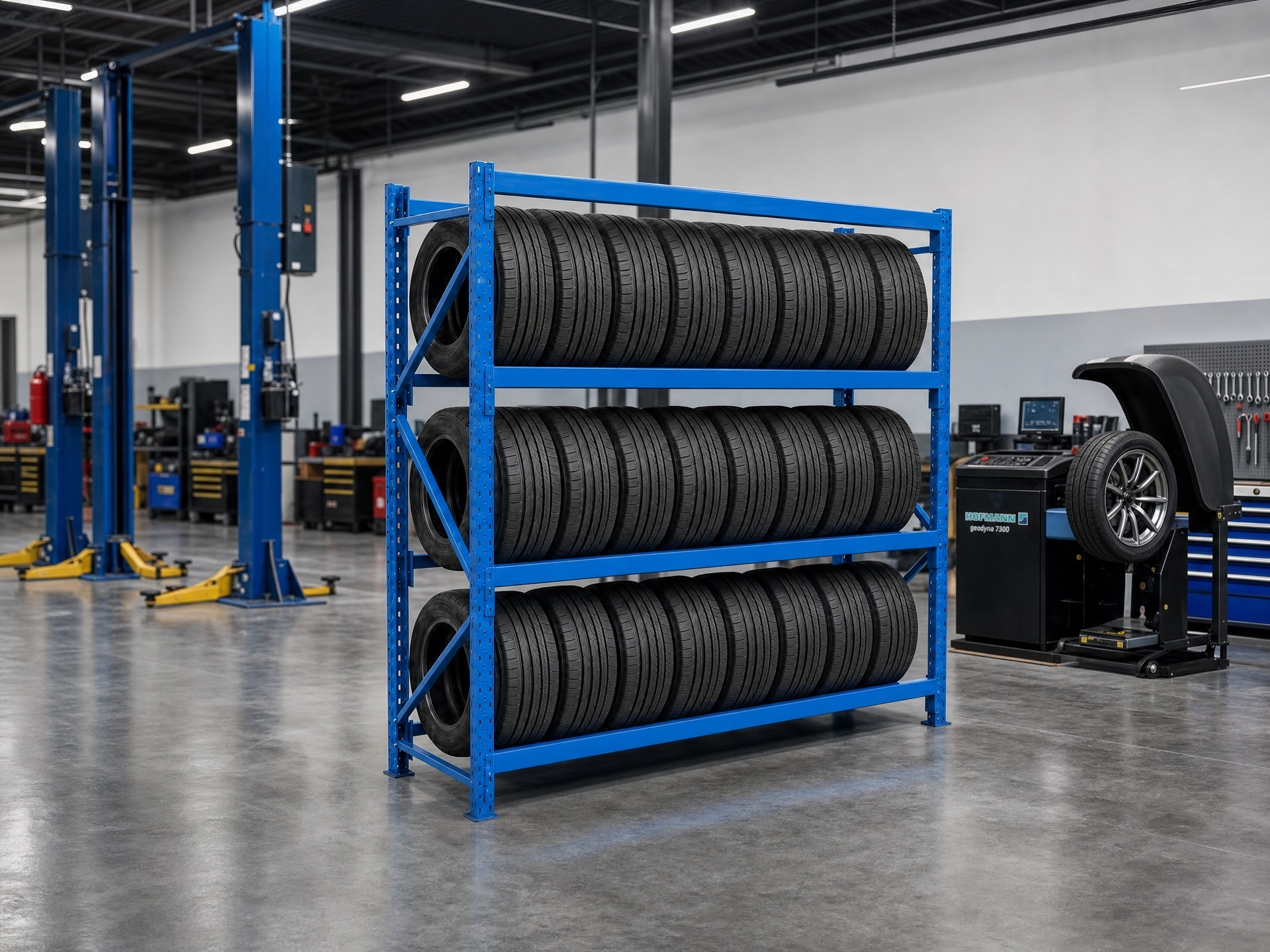 Tyre Rack Starter Bay With 4 Levels