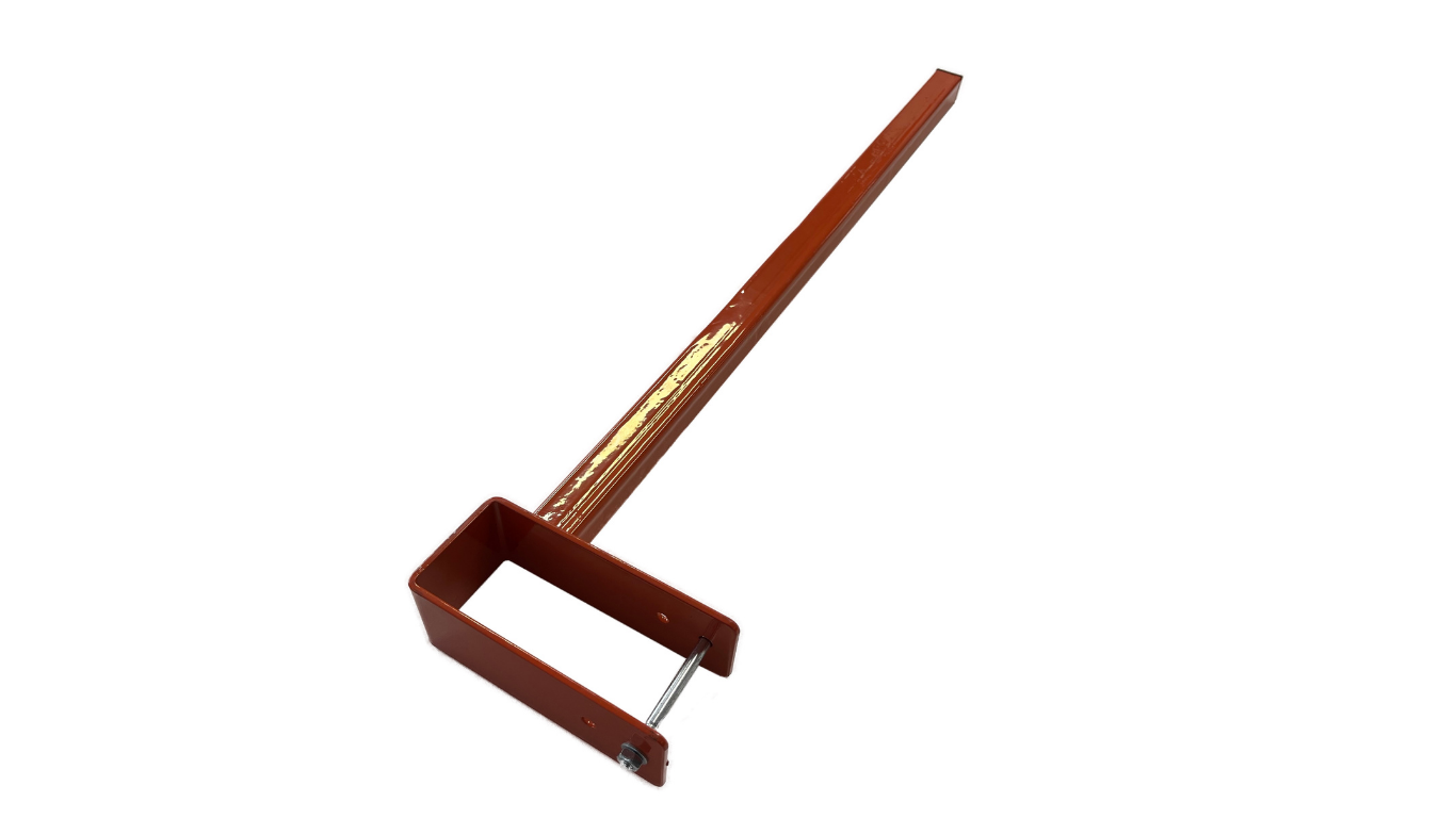 Vertical racking arm  heavy duty upright storage system for long length products on white background