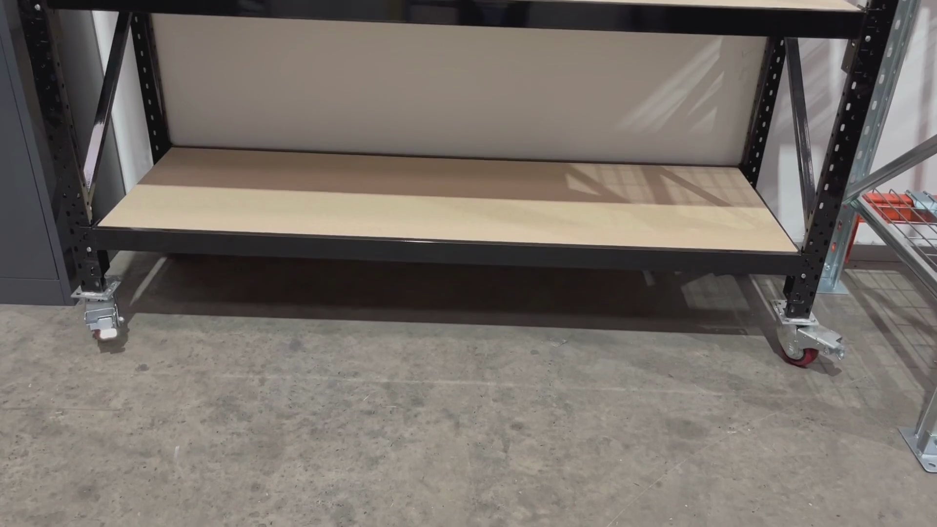 ReadyRack Black Mobile Shelving with Chipboard
