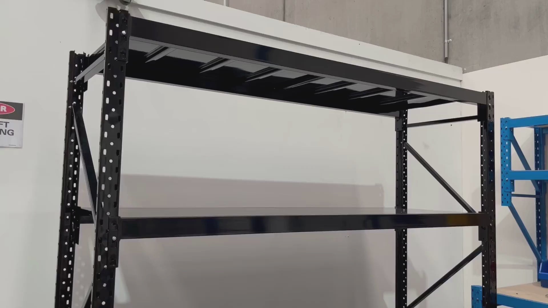 ReadyRack Black Long Span Shelving 2000mm High Add On Bay 1800mm Wide C/W 4