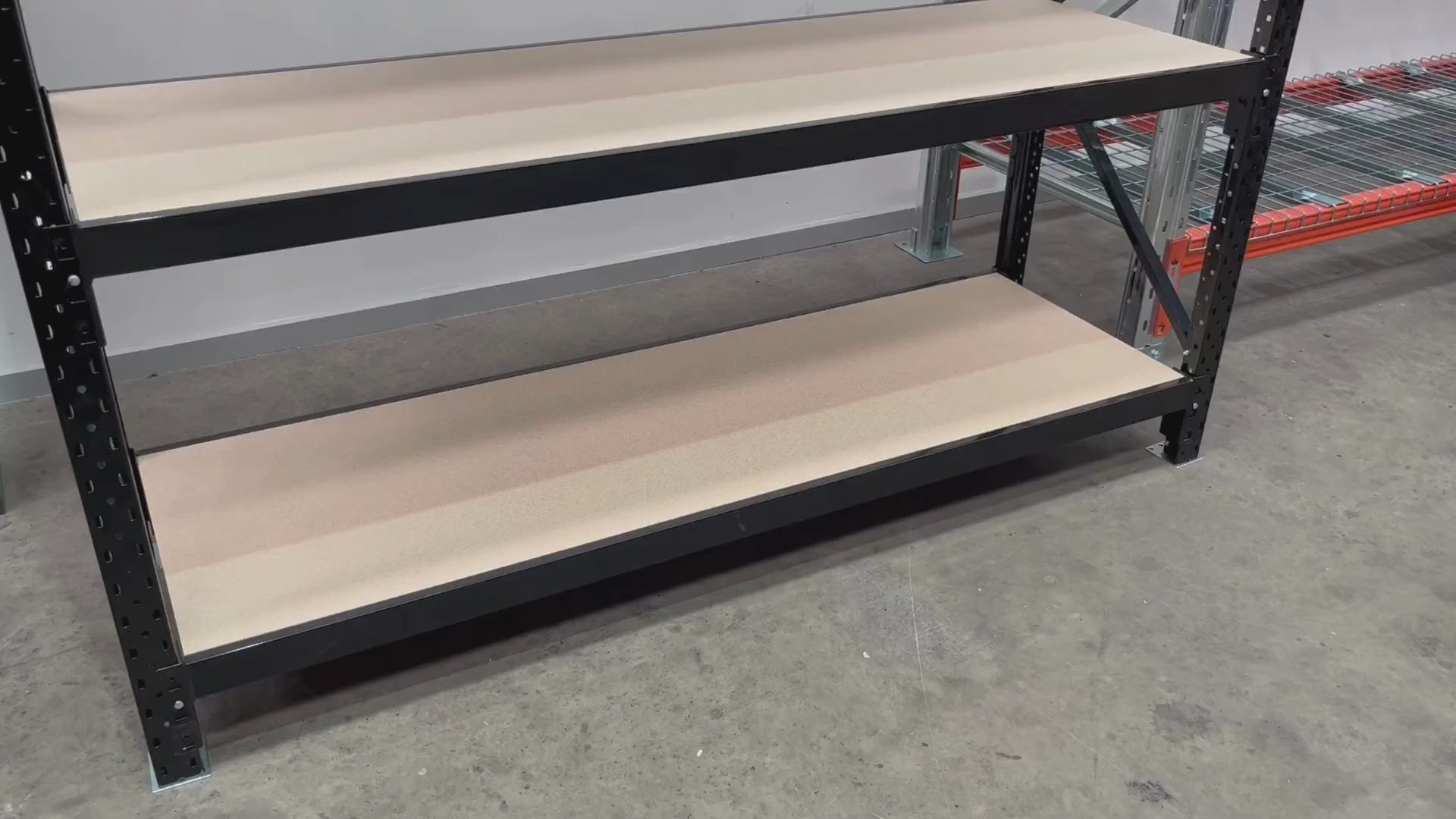 ReadyRack Black Long Span Steel Shelving with Chipboard 2000mm High Starter Bay 1800mm Wide x 600mm Deep