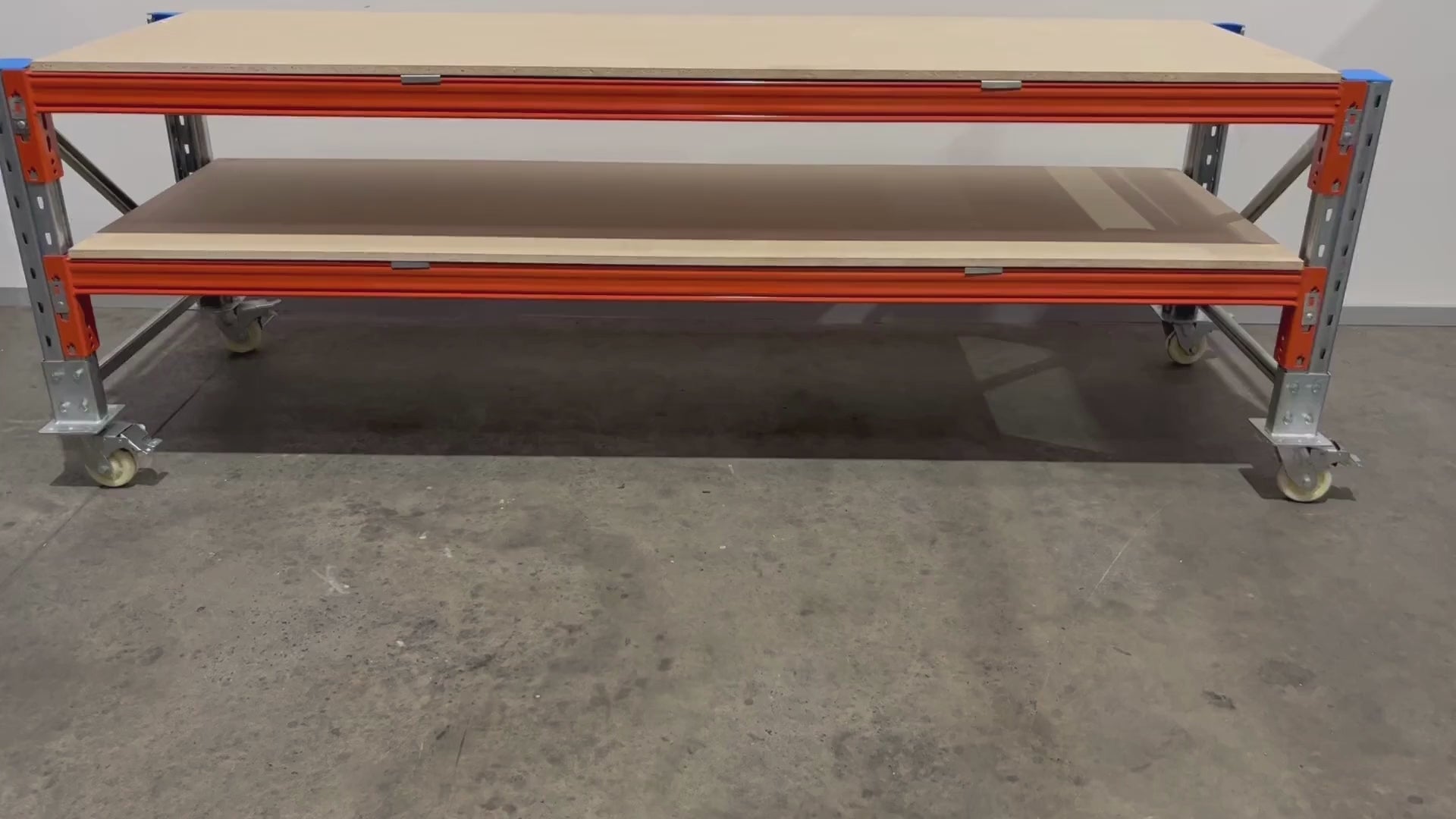 ReadyRack Pallet Racking Work Bench 2 2770mm Second level on castors video