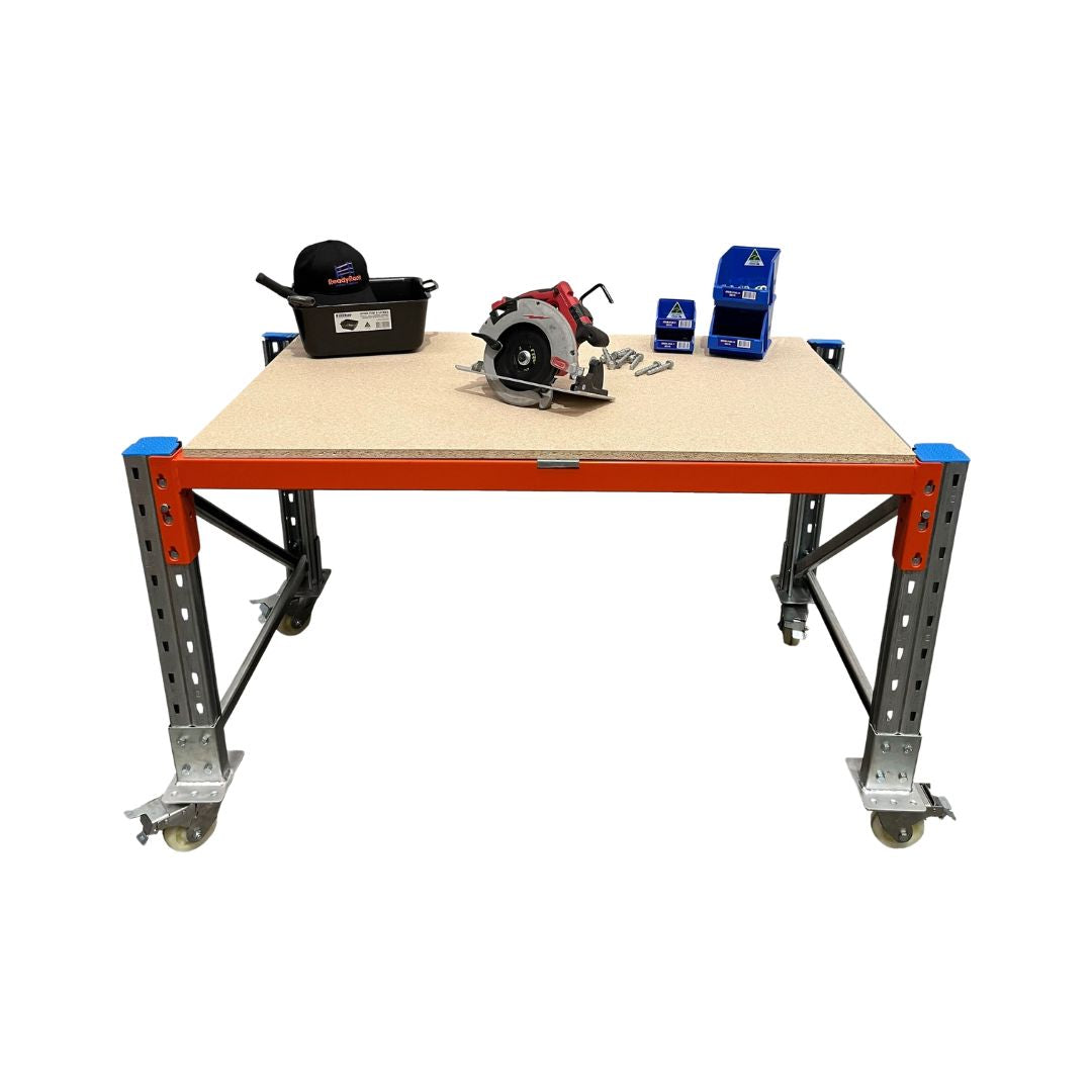 ReadyRack Pallet Racking Workbench 1550mm single level on castors