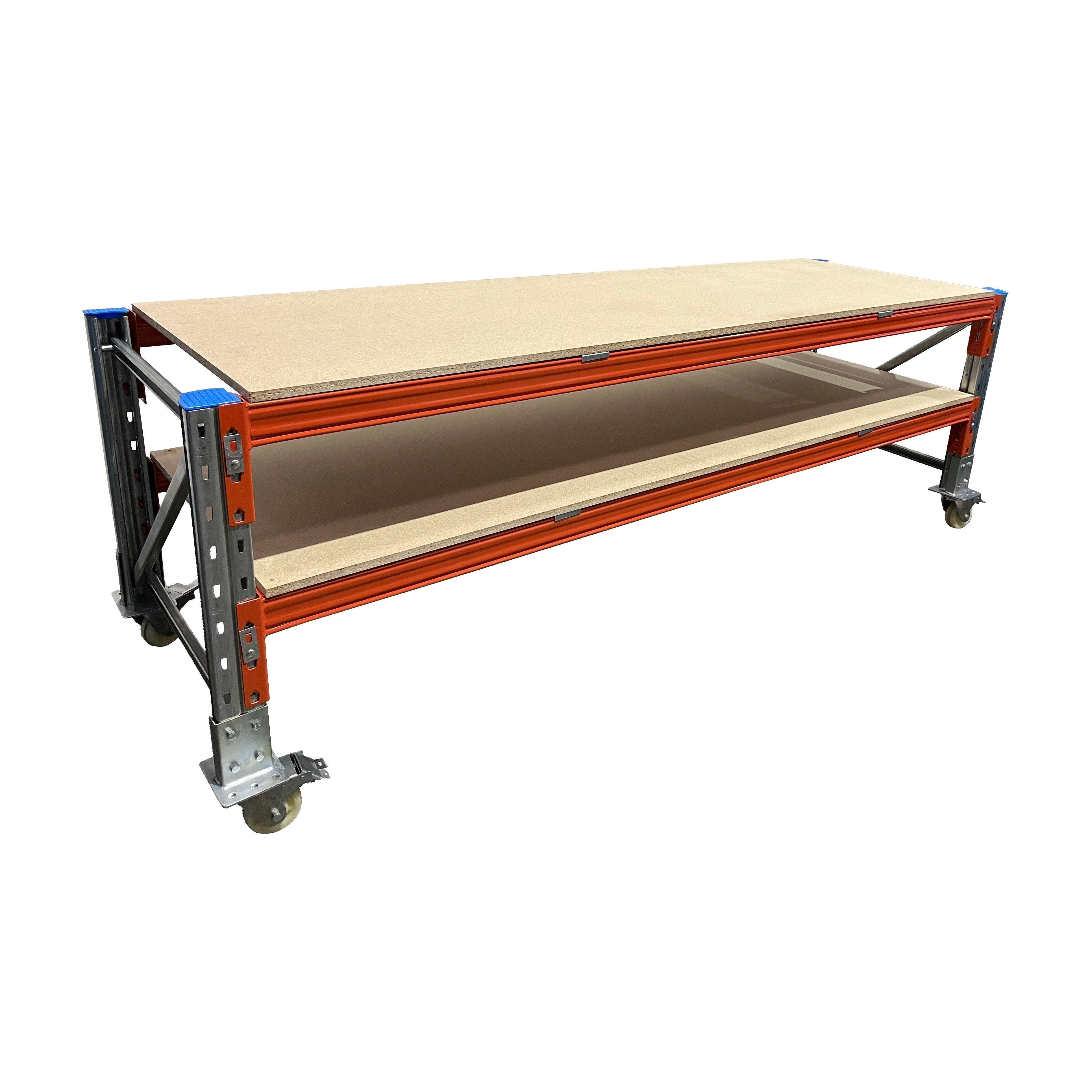 ReadyRack Pallet Racking Work Bench 2 2770mm Second level on castors