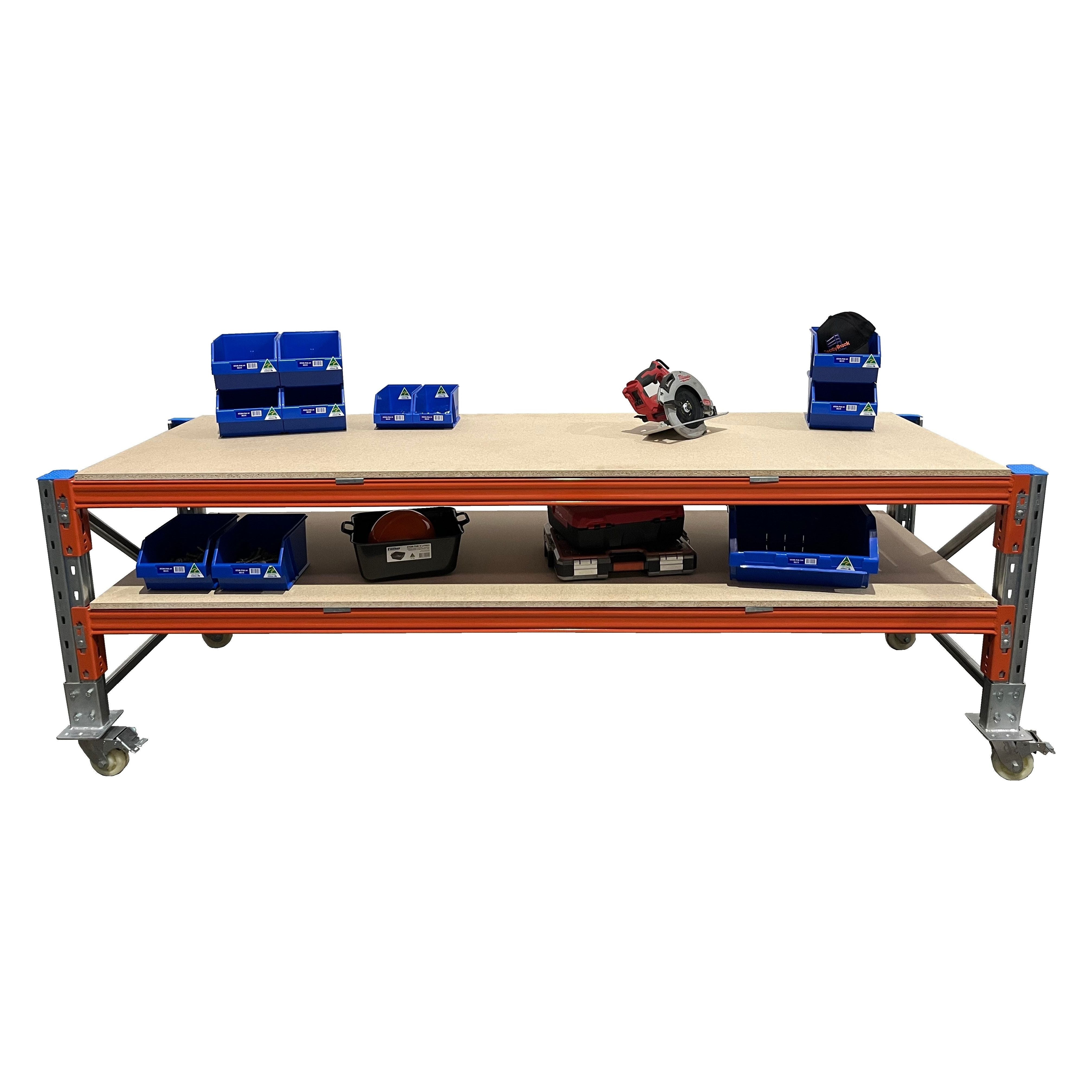 ReadyRack Pallet Racking Work Bench 2 2770mm Second level on castors